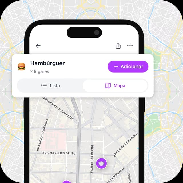 Veja os lugares de suas listas